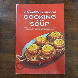 Campbell's Cooking‎ with Soup 1965 Vintage Spiral Bound Cookbook